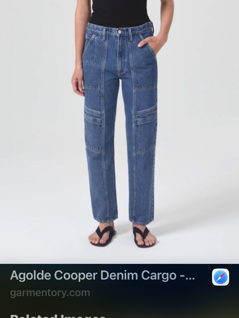 Agolde Cooper Cargo Jeans Size 28